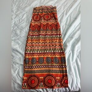 Rainbow Tribal Backless Dress